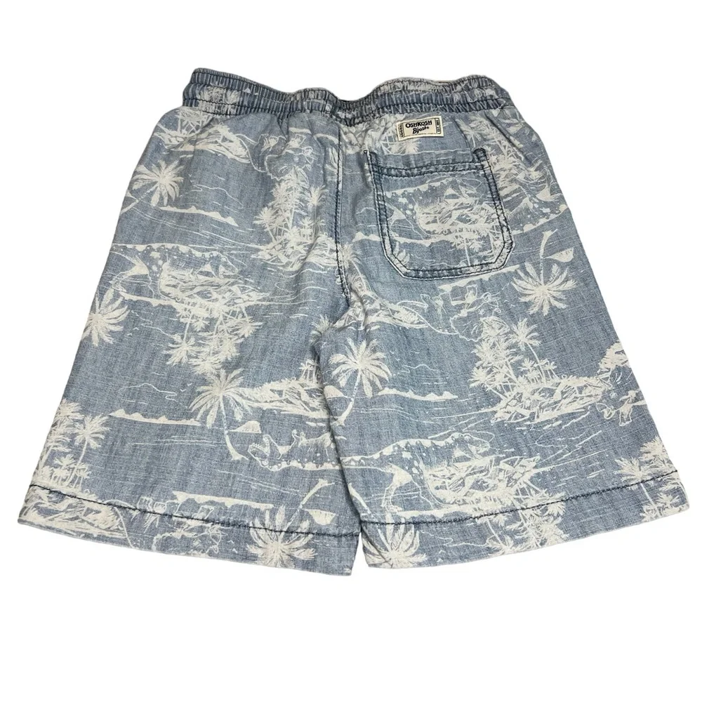 Oshkosh Pull on Tropical Print Shorts Blue Size 6